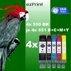 20x Tintenpatrone kompatibel zu Canon PGI550XLBK/CLI551XL C/M/Y mit Chip Multipack