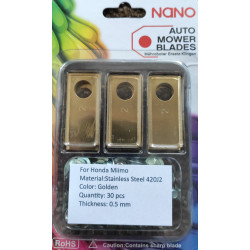 nano 30Stk Titan Ersatzklingen Ersatzmesser für Honda Miimo 310 / 520 / 3000 Modelle