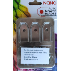 nano 30 Stk Stahl Ersatzklingen Ersatzmesser für Husqvarna und Gardena Modelle