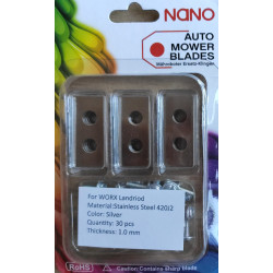 nano 30 Stk Stahl Ersatzklingen Ersatzmesser für Worx Landroid Modelle