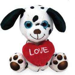 Plüsch Hund Dalmatiner mit Herz 14cm