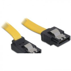 DeLOCK SATA Kabel gelb 0.3m mit Arretierung, oben/gerade (82472)