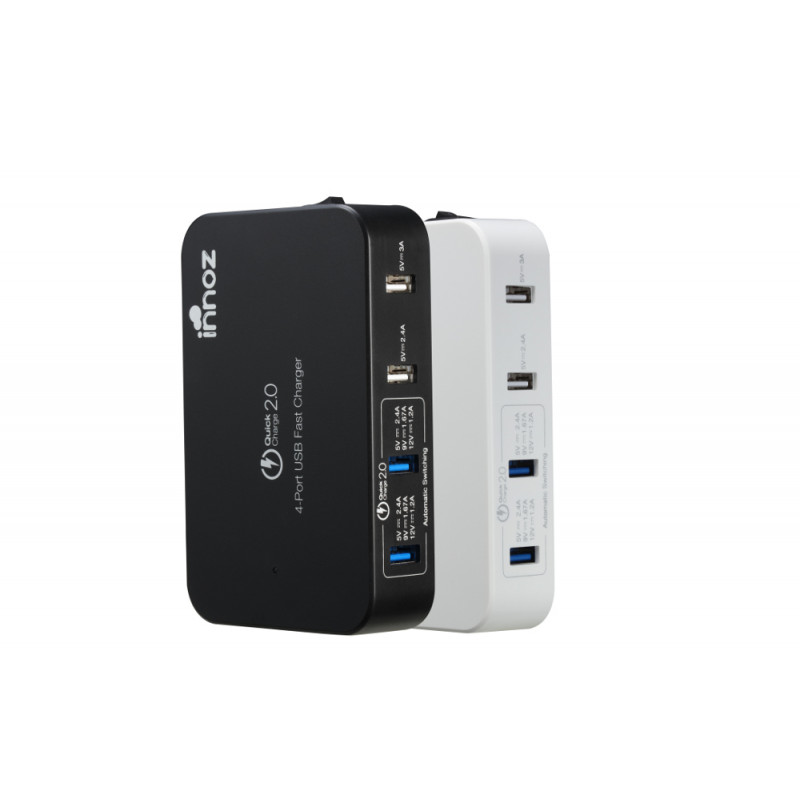 Innoz QC-4 Quick-Charge 4-Port USB Ladestation 10.2A weiß
