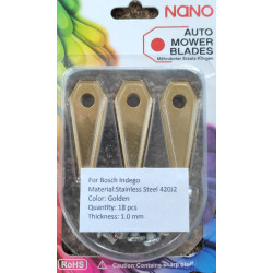 nano 18Stk Titan Ersatzklingen Ersatzmesser für Bosch Indego Modelle