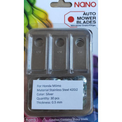 nano 30 Stk Stahl Ersatzklingen Ersatzmesser für Honda Miimo 310 / 520 / 3000 Modelle